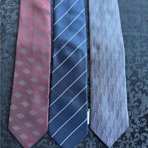 Lot of 3 Angelo Rossi Mens Silk Ties Ref# 10410